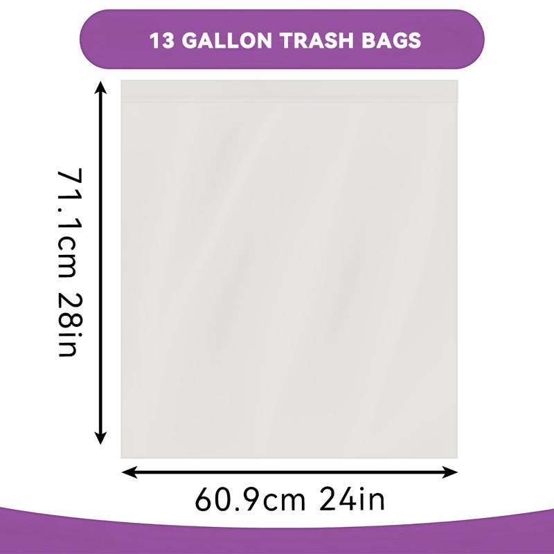 Xtratuff Basics Trash Bags 13 Gallon Flap Ties Tall Kitchen Garbage Bags White Trash Bag 180 Count BPA FREE Strong Rubbish Bag