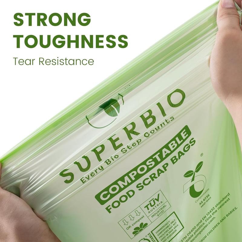1.6 Gallon Compostable Food Scrap Bags For Counter Top Bin