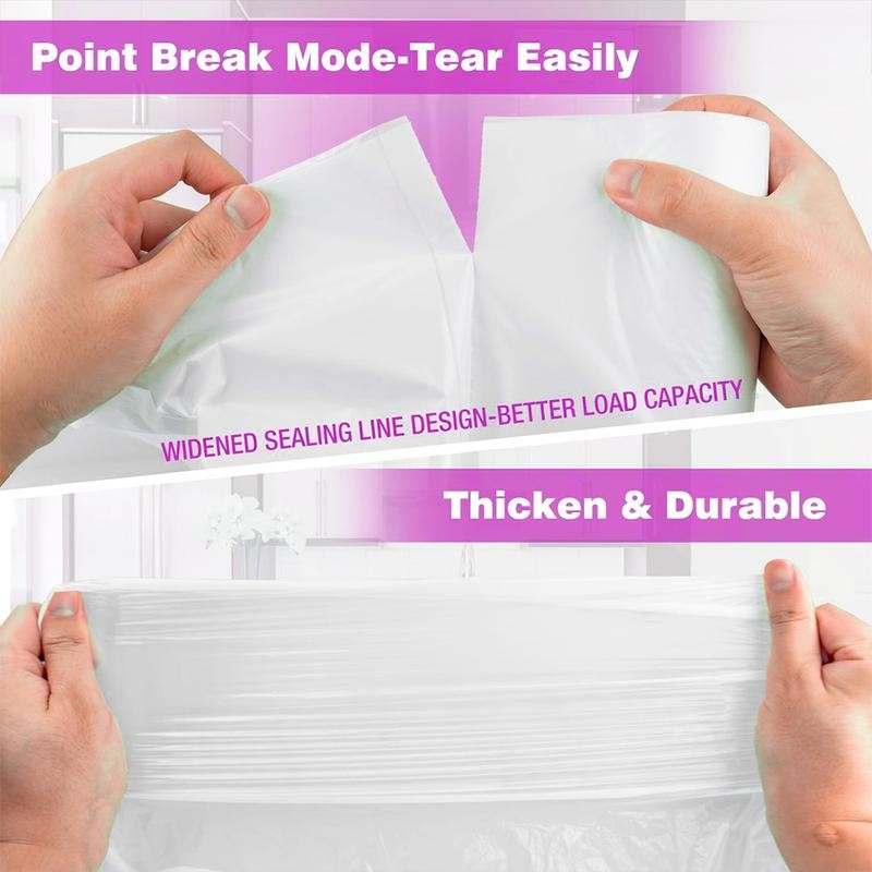Xtratuff Basics Trash Bags 13 Gallon Flap Ties Tall Kitchen Garbage Bags White Trash Bag 180 Count BPA FREE Strong Rubbish Bag