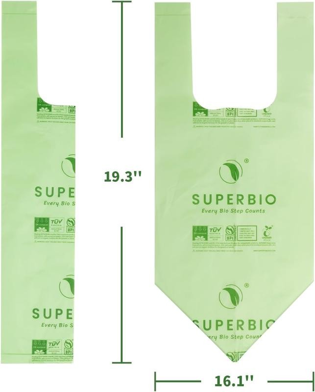 1.6 Gallon Compostable Food Scrap Bags For Counter Top Bin