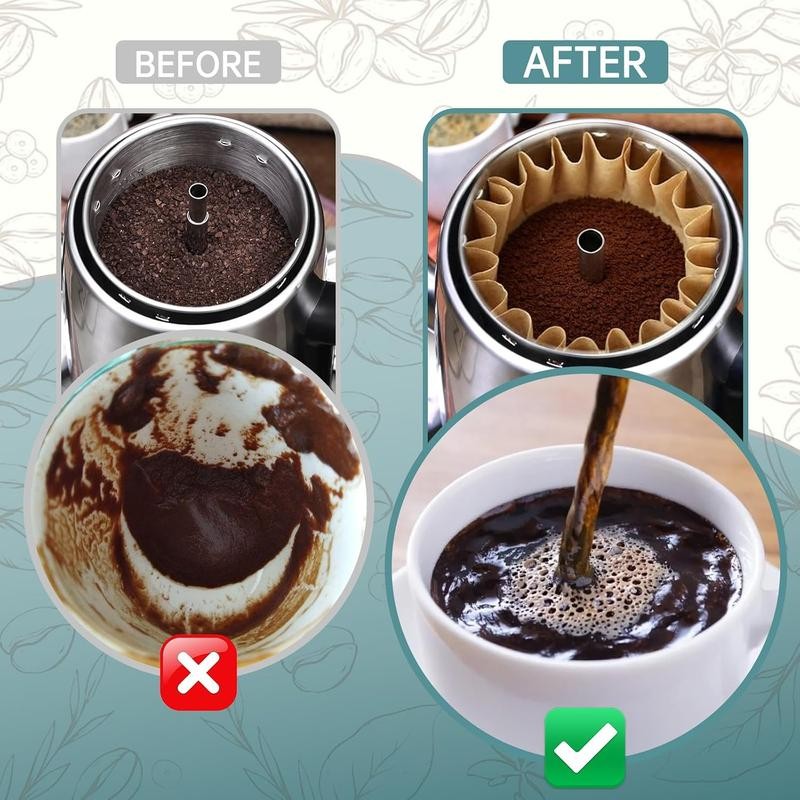 Percolator Coffee Filters Compatible with Percolator Coffee Pot Electric, Percolator Coffee Filters with Hole for 12 Cup Coffee Maker, Disposable Coffee Filters for Daily Use & off