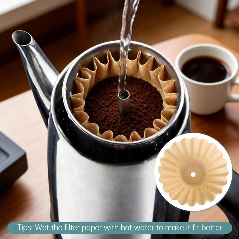 Percolator Coffee Filters Compatible with Percolator Coffee Pot Electric, Percolator Coffee Filters with Hole for 12 Cup Coffee Maker, Disposable Coffee Filters for Daily Use & off